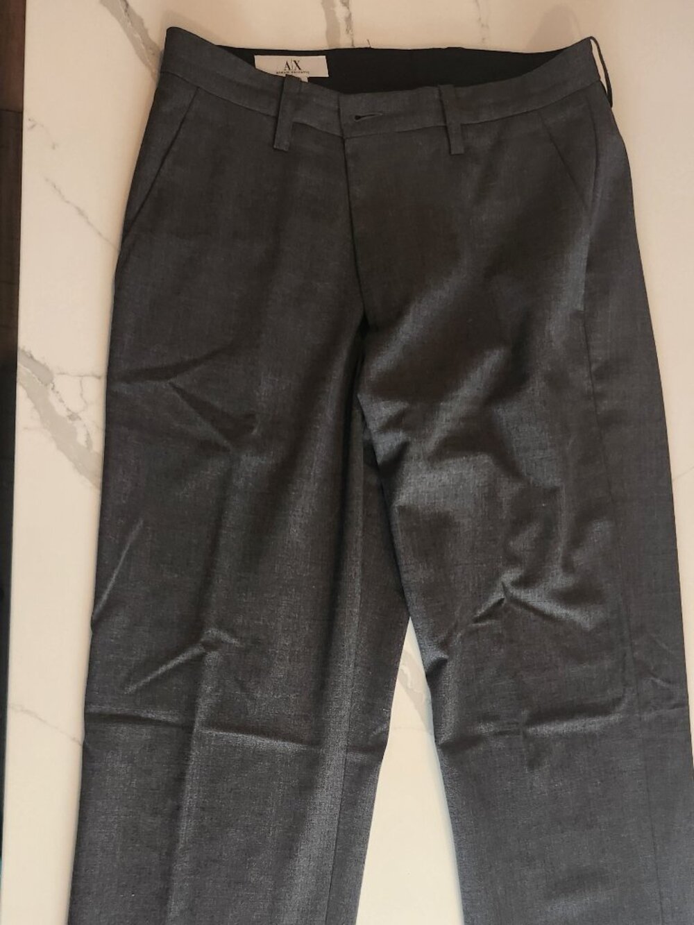 Armani Exchange Men's Grey Dress Pants Flat Front Slacks Size 33